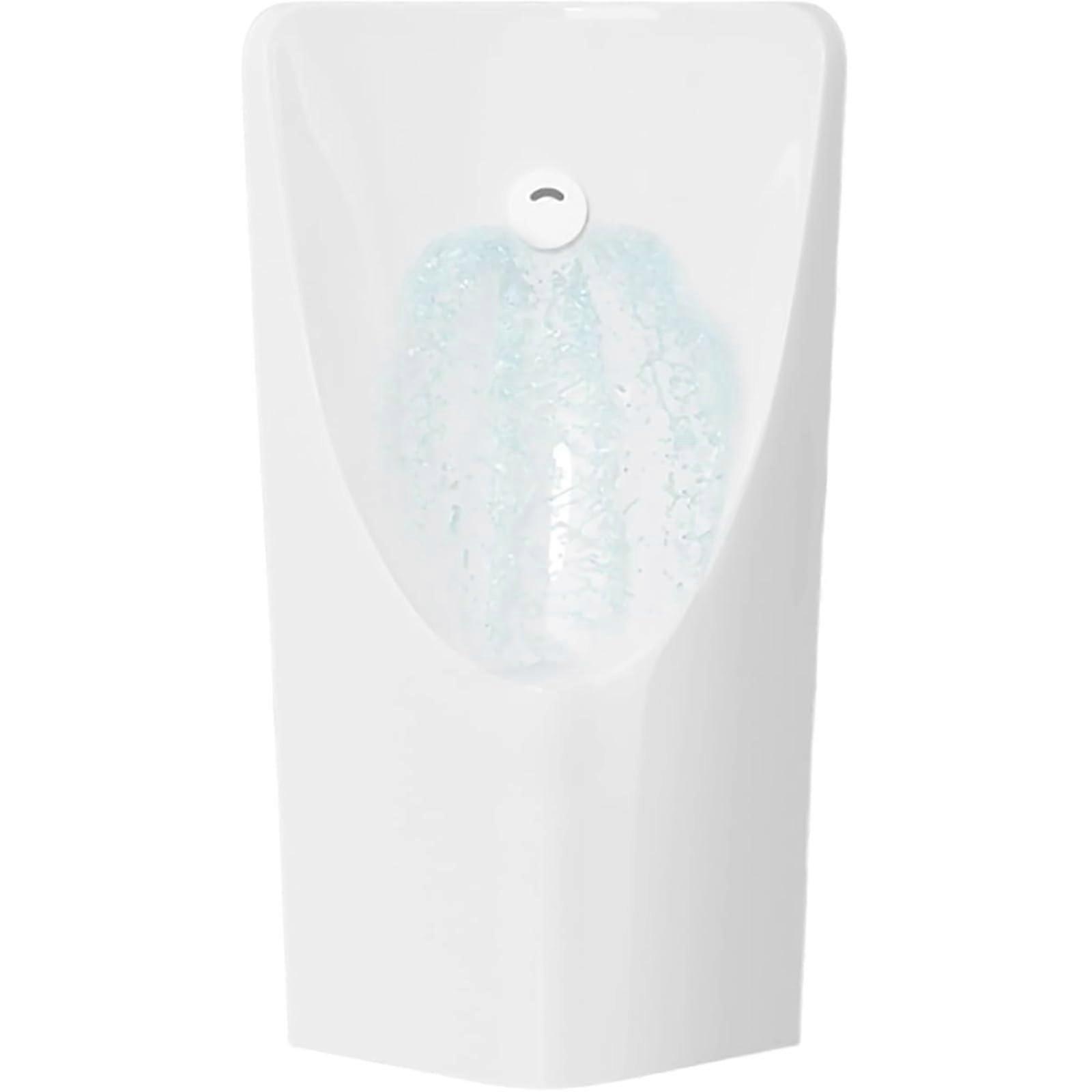 Wall Mounted Ceramic Urinal with Smart Sensor Flush, SpaceSaving Corner Design for Men