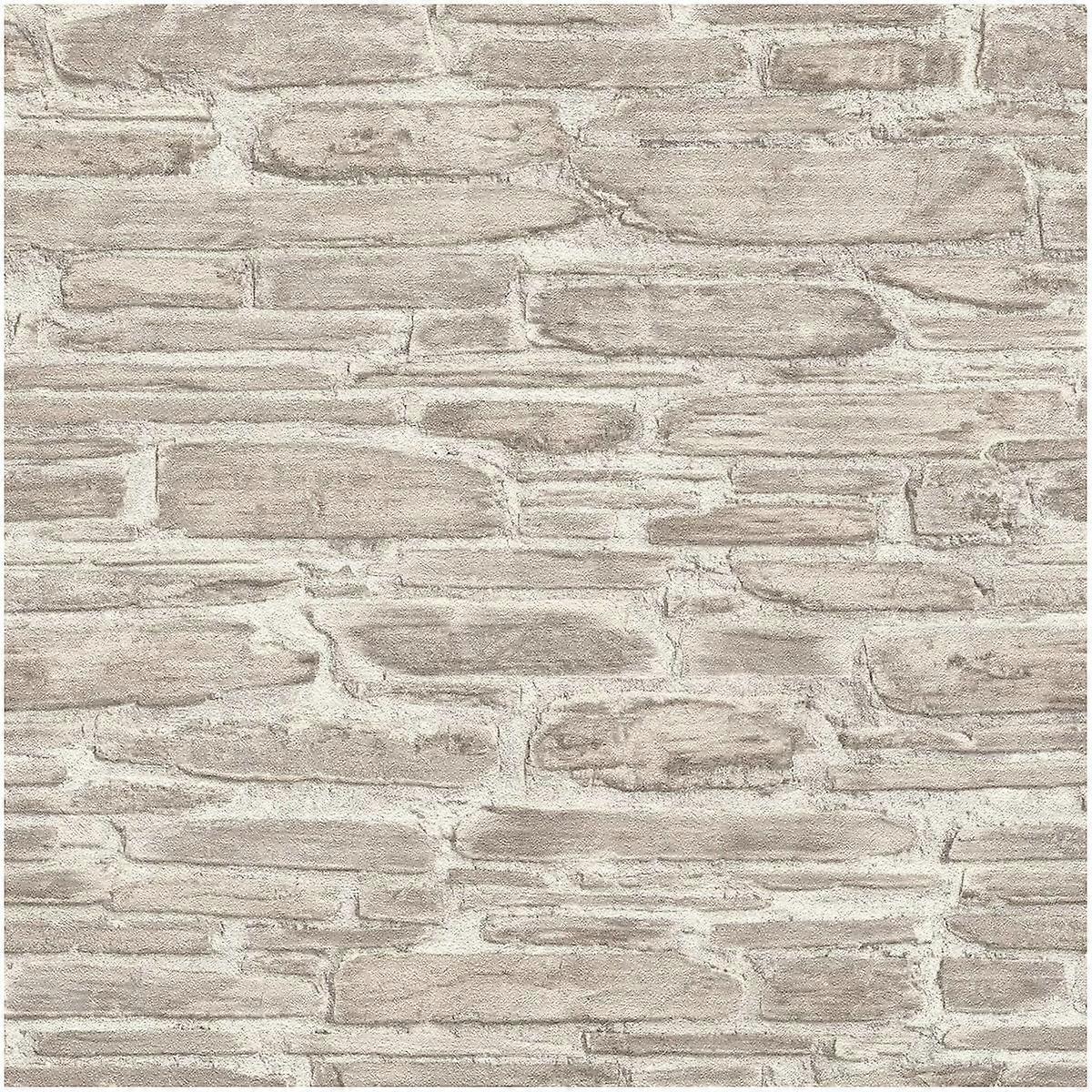 Grey Weathered Brick Effect Wallpaper