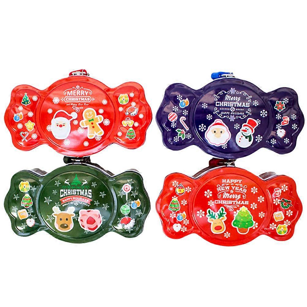 Storage Boxes Christmas Candy Boxes for Storage Use 2Sets 4 Pieces