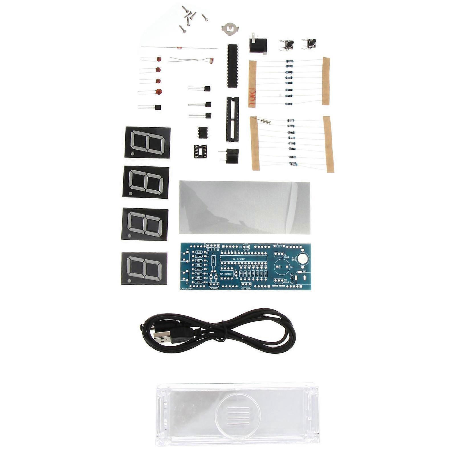 Microchip Clock Scm LED Digital Clock for Time Keeping 2Sets Green