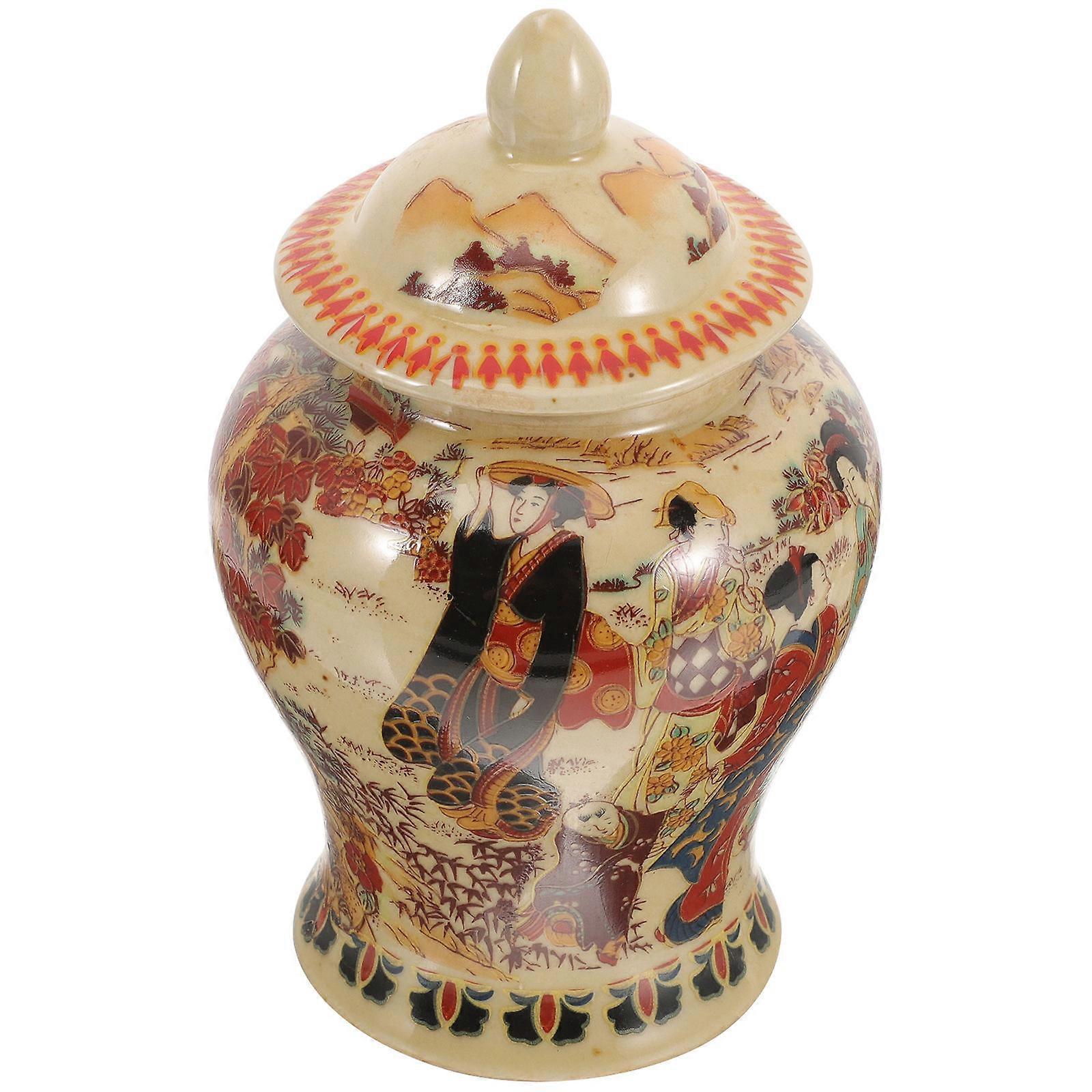 Multi-Color Ceramic Tea Jar for Decor Airtight Storage Container