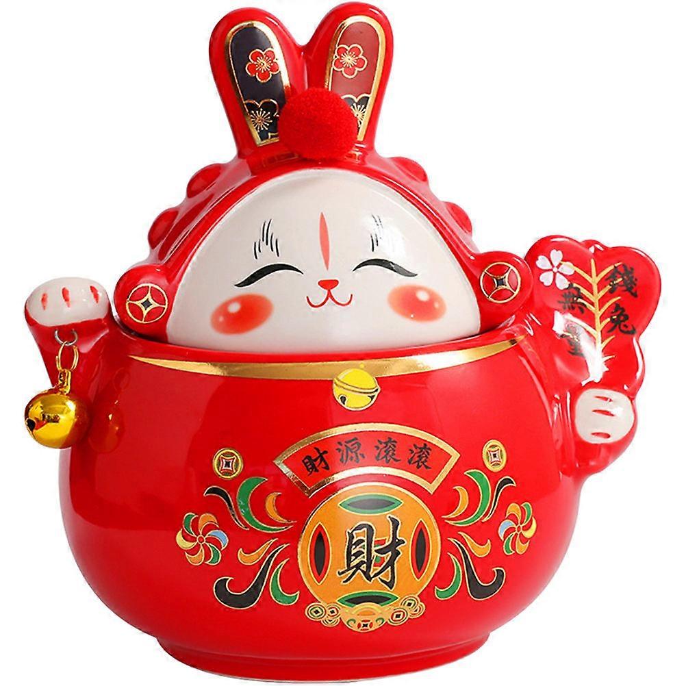 Sealed Tea Jar Ceramic Tea Container for Storage Red