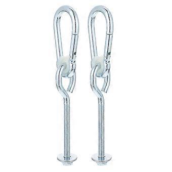 Acessórios para balanço de exterior com fivelas de suspensão para 2 pares, cor prata.