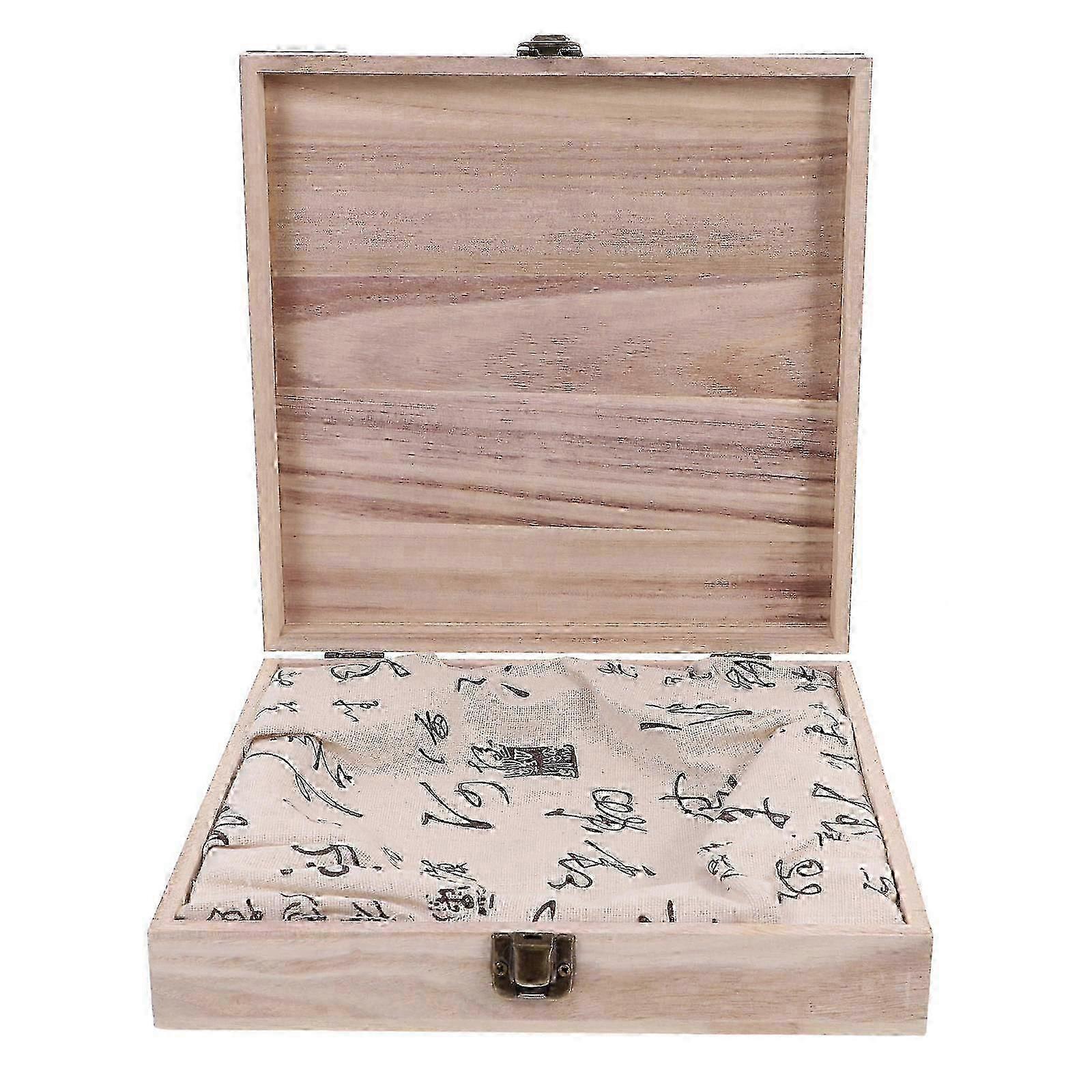 Wooden Tea Cake Storage Boxes, 2Pcs for Gift Packaging