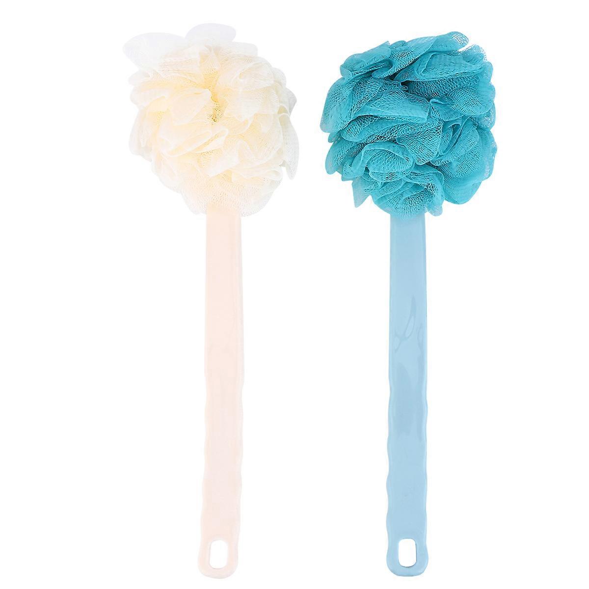 Bath Brush Household Use for Bathing 2Pcs Long Handle Assorted