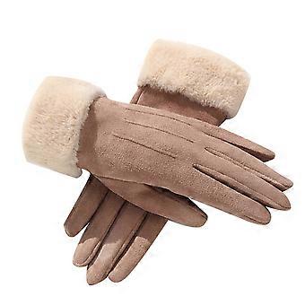 Winter Keep Warm Gloves for Women with Hand Protection 1Pair Suede Touch Screen