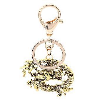 Golden Dragon Keychain Alloy Pendant for Decoration Use Creative Dragon Key Pendant