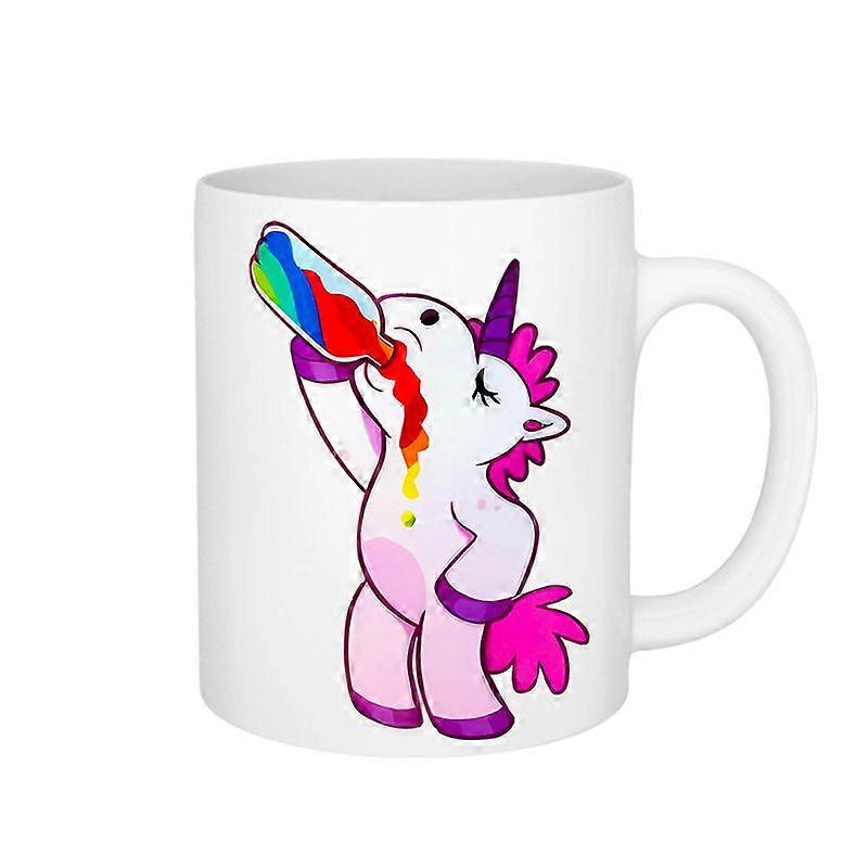 Rainbow Unicorn Printed Ceramic Mug 350ml Drinking Rainbow