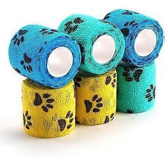 Self-Adhesive Pet Vet Wrap - 6 Rolls of Elastic Bandages for Wounds, Joints & Paws - Safe for Dogs, Cats & Horses
