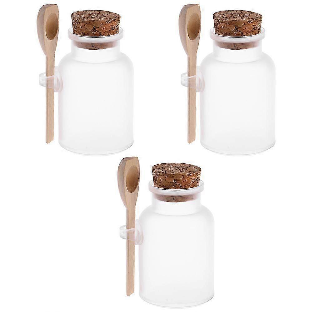 Bath Salt Bottle ABS Plastic Storage Bottles for Storage Use 3Pcs Set