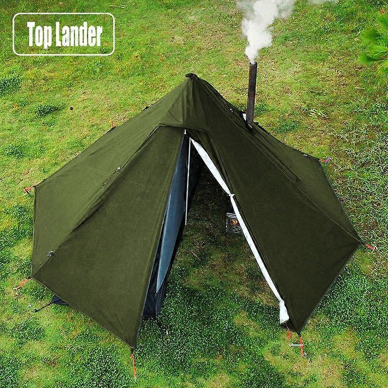baumwollmischgewebe zelt Tviorst Aufblasbares Campingzelt für 4–6 Personen, Inflatable mit Pumpe, 300D Baumwollmischgewebe, Wasserdicht PU3000mm, mit Ofenrohröffnung (Stove Jack), Familienzelt für Camping & Garten Sport & Freizeit Color:Tortoiseshell Hot Sale New Design drm_xbox-live