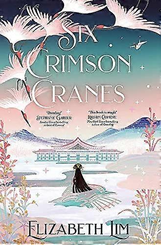 Six crimson cranes
