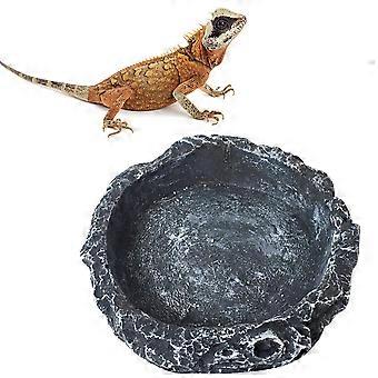 Xiaohuipen Reptile Storage Container for Animal Small Round Basin Grey