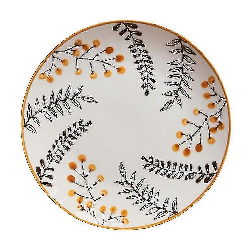 Ceramic Dessert Serving Tray Decorative Orange Plate