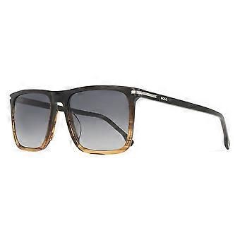 Okulary przeciwsłoneczne męskie kwadratowe BOSS 1750/G/S Asian Fit NNG/9O Full Rim UV3 Original