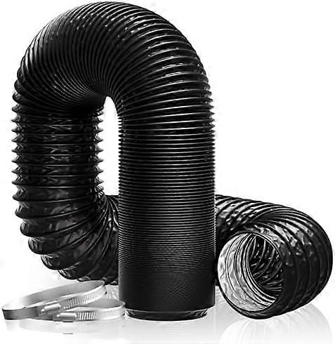 Tuyau flexible en PVC et aluminium, tuyau d'échappement avec 2 colliers de serrage, acier inoxydable, climatiseur mobile, sèche-linge, ventilateur d'extraction, hotte aspirante