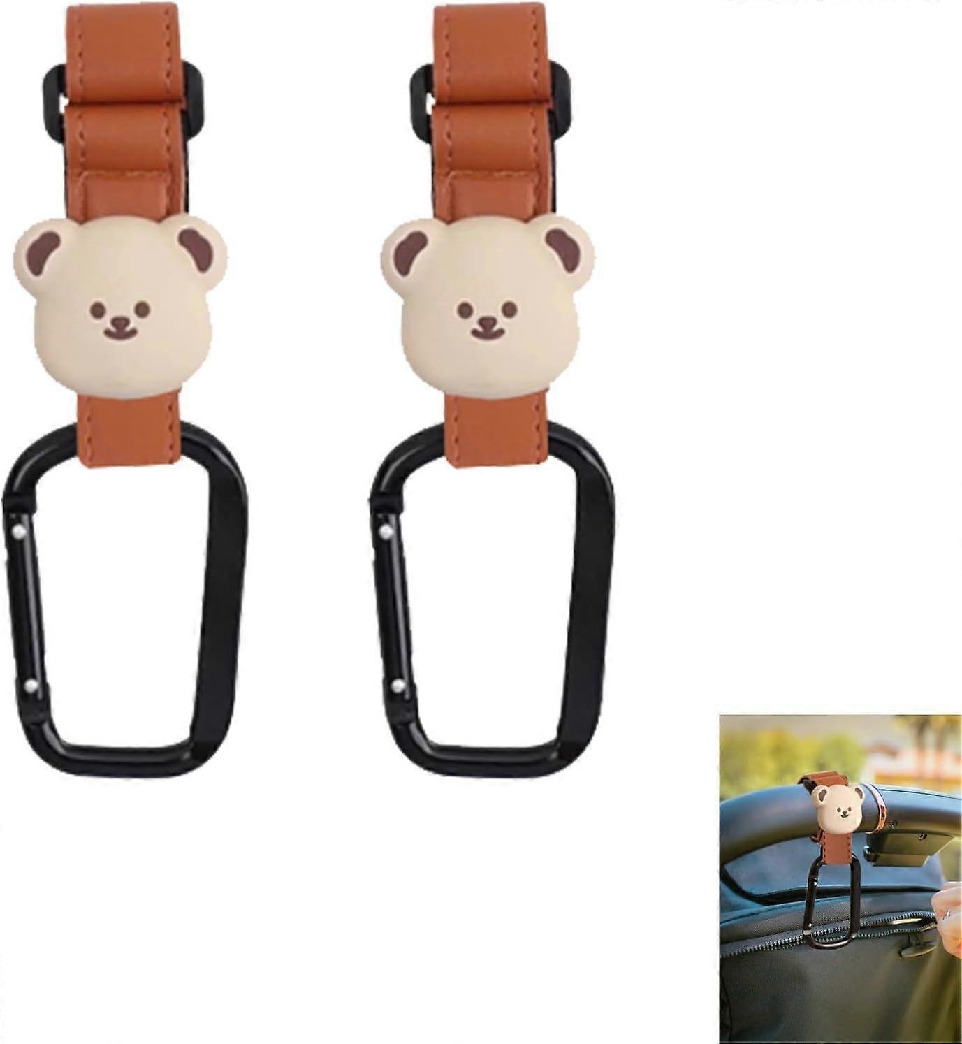 2 Pcs Stroller Attachment Hooks, Carabiner Clip, Universal Hook, Multifunctional Stroller Hook, Suitable for Trailers