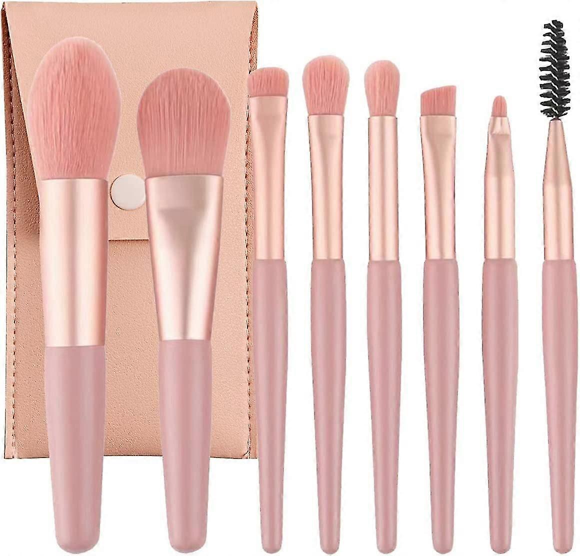 Professional Makeup Brushes Set Mini Makeup Brushes 8pcs Portable Make Up Set