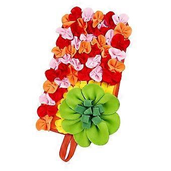 Ansprechendes Fütterungsbrett für Kleintiere mit Blumendesign fördert natürliches Futtersuchverhalten Abwaschbares Trainingsgerät Mehrfarbig