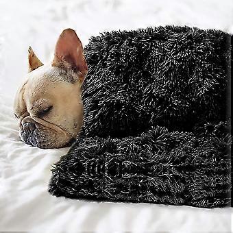 Pet Dog Bed Blankets. Fluffy Fleece Dog Throw Blankets Sleep Mat.Soft Puppy Blankets Cat Kitten. S M L XL.Fuzzy Reversible Sherpa Blanket for Bed. Cou