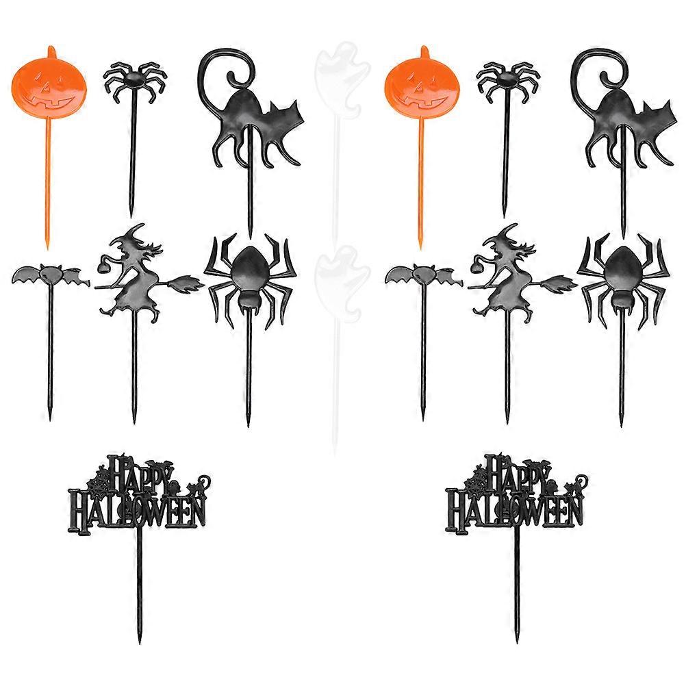 Creative Cake Topper Cake Insert Cards for Decor 64Pcs Assorted Color