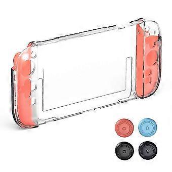 Clear PC Hard Case compatible withSwitch 2 Protective Cover Anti-Scratch Protector Crystal Protector Case Shell with 4 Rocker Cap