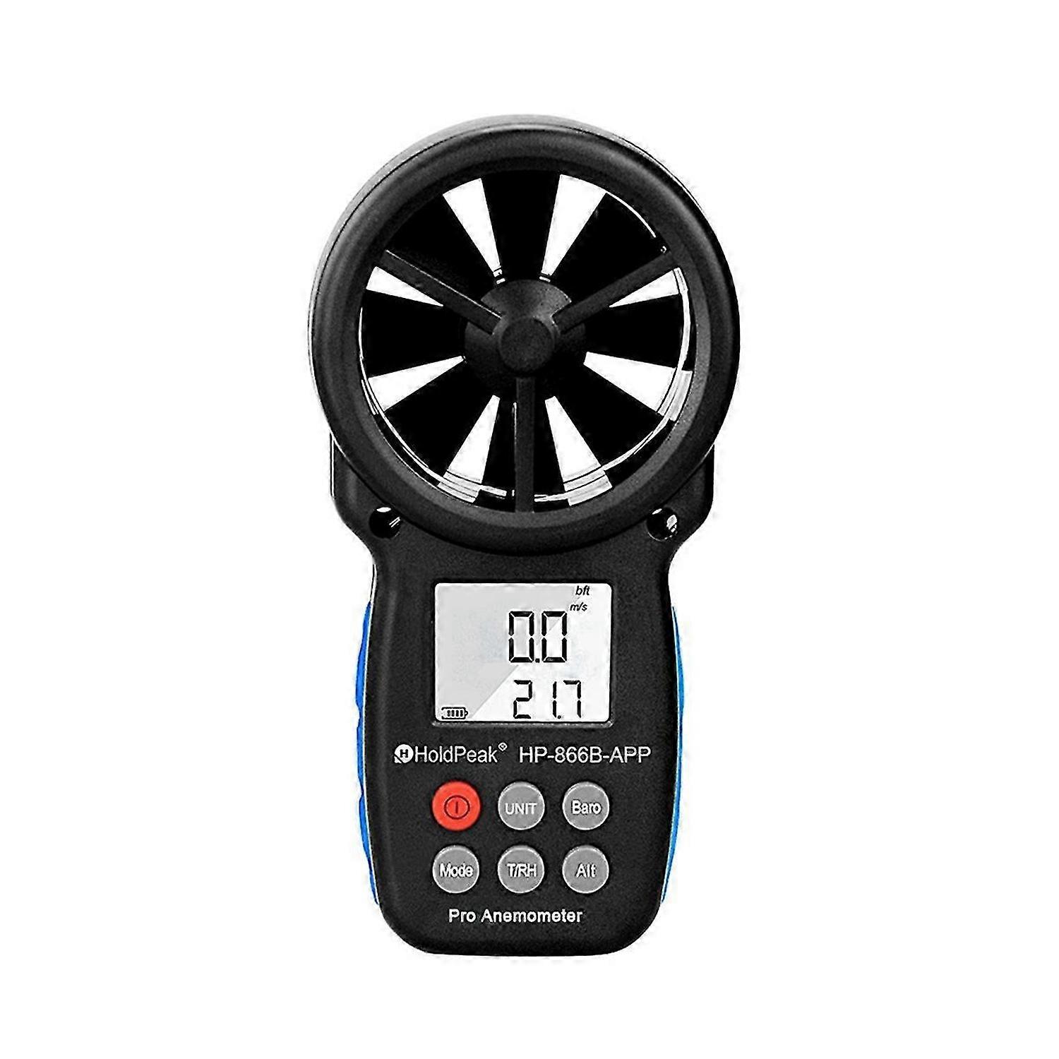 HoldPeak 866B-APP Bluetooth Handheld Anemometer - Digital Wind Speed,