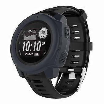 Waterdichte beschermhoes voor smartwatch, anti-slijtage en anti-zweet, compatibel met Garmin Instinct (marineblauw)
