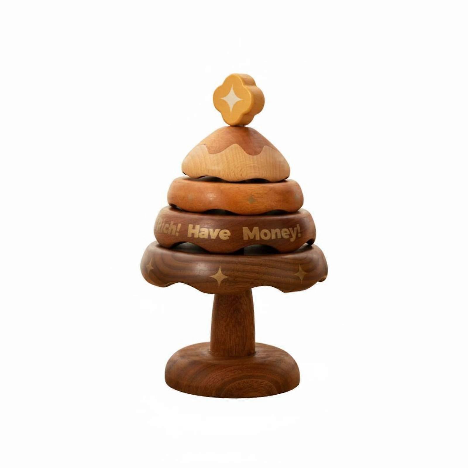 Wooden Fortune Tree Coaster Set Heat Resistant Kitchenware Multi-Functional