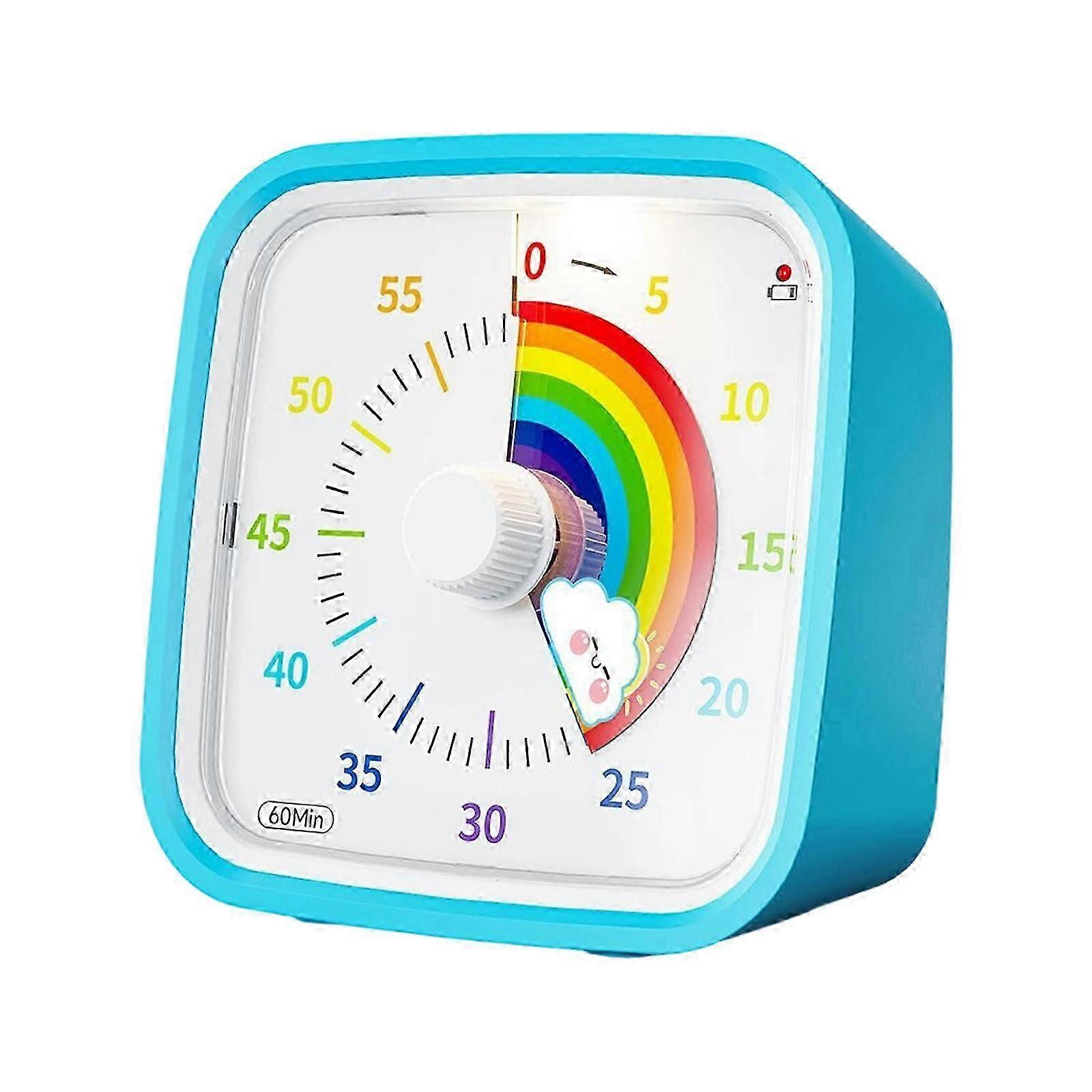 Kids Quiet Timer Drop Resistant Plastic Construction Easy Rotating Button Time Management Tool Kitchen Study Activity