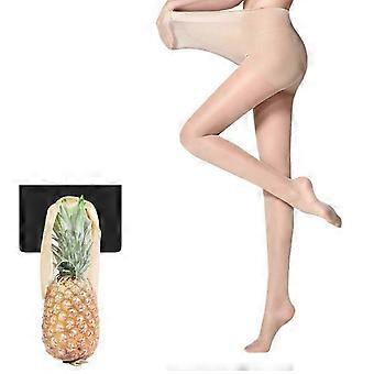 Meias de seda transparentes sexy das mulheres, meias-calças de cintura alta das mulheres, leggings anti-desprendimento com apoio e dedos dos pés reforçados