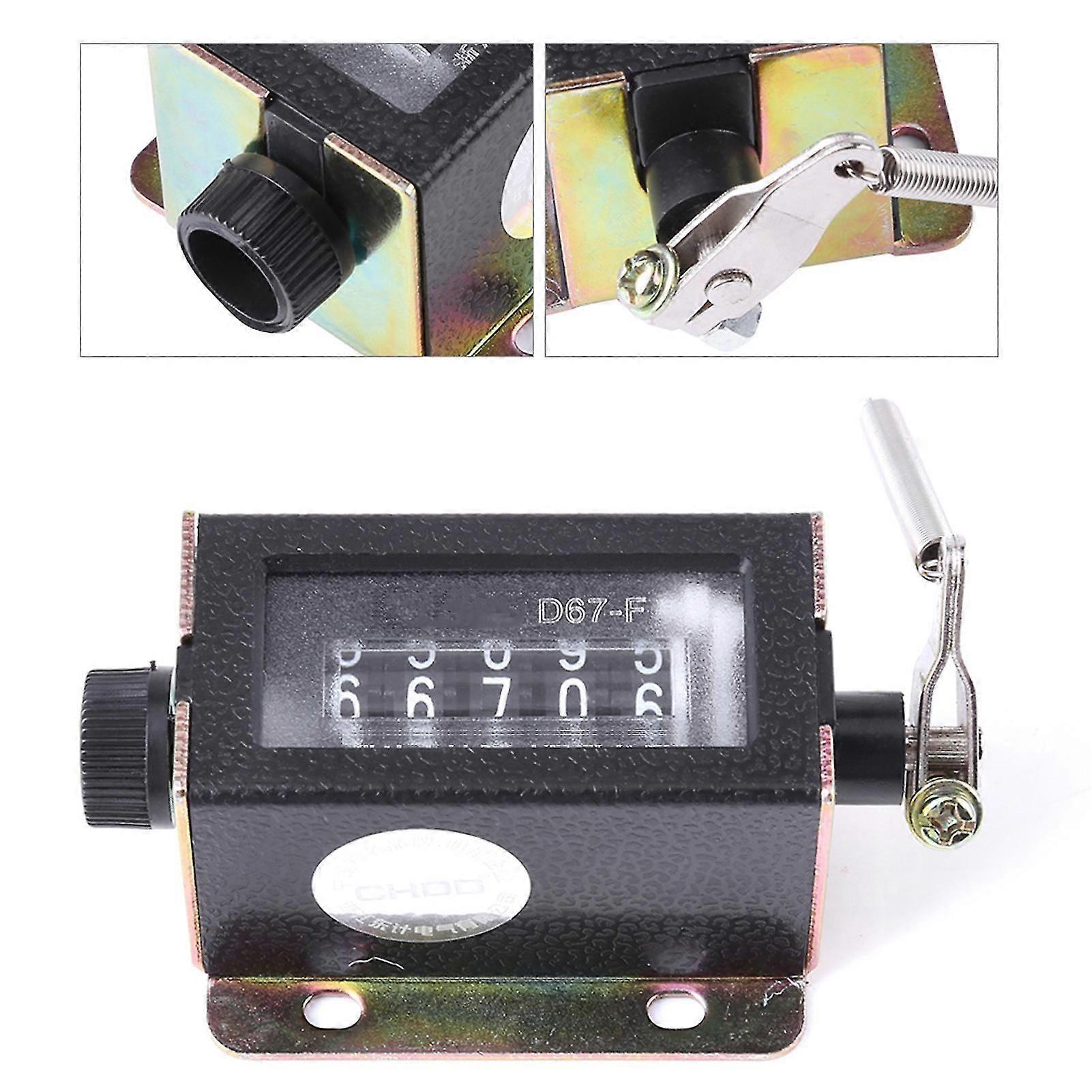 Mini mekanisk manuell räknare 5 siffror aritmometer Macaron