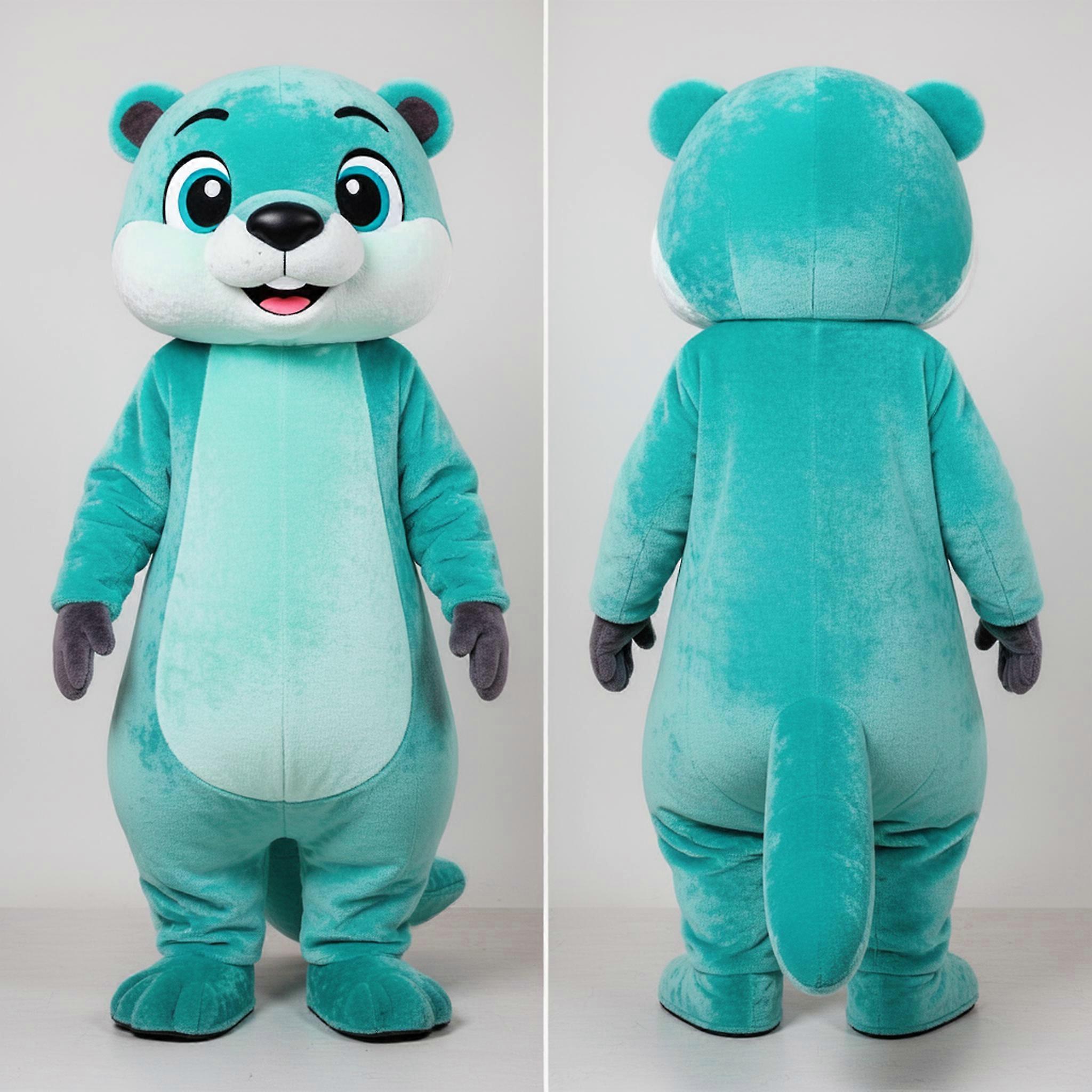 MASTICOT Turquoise Playful Otter Mascot