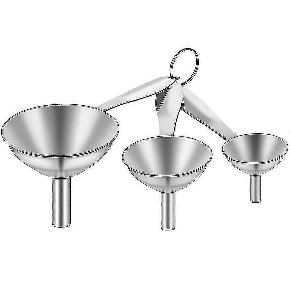 Nesting Stainless Steel Funnel Set