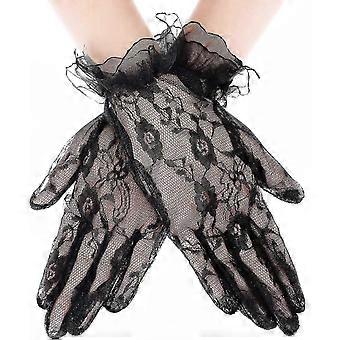 Wedding Bridal Lace Gloves for Women, Floral Mesh Opera Tea Party Courtesy Gloves