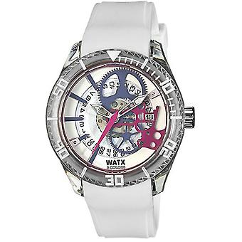 Watx&colors skeleton watch for Women Analog Quartz with Silicone Bracelet REWA1911