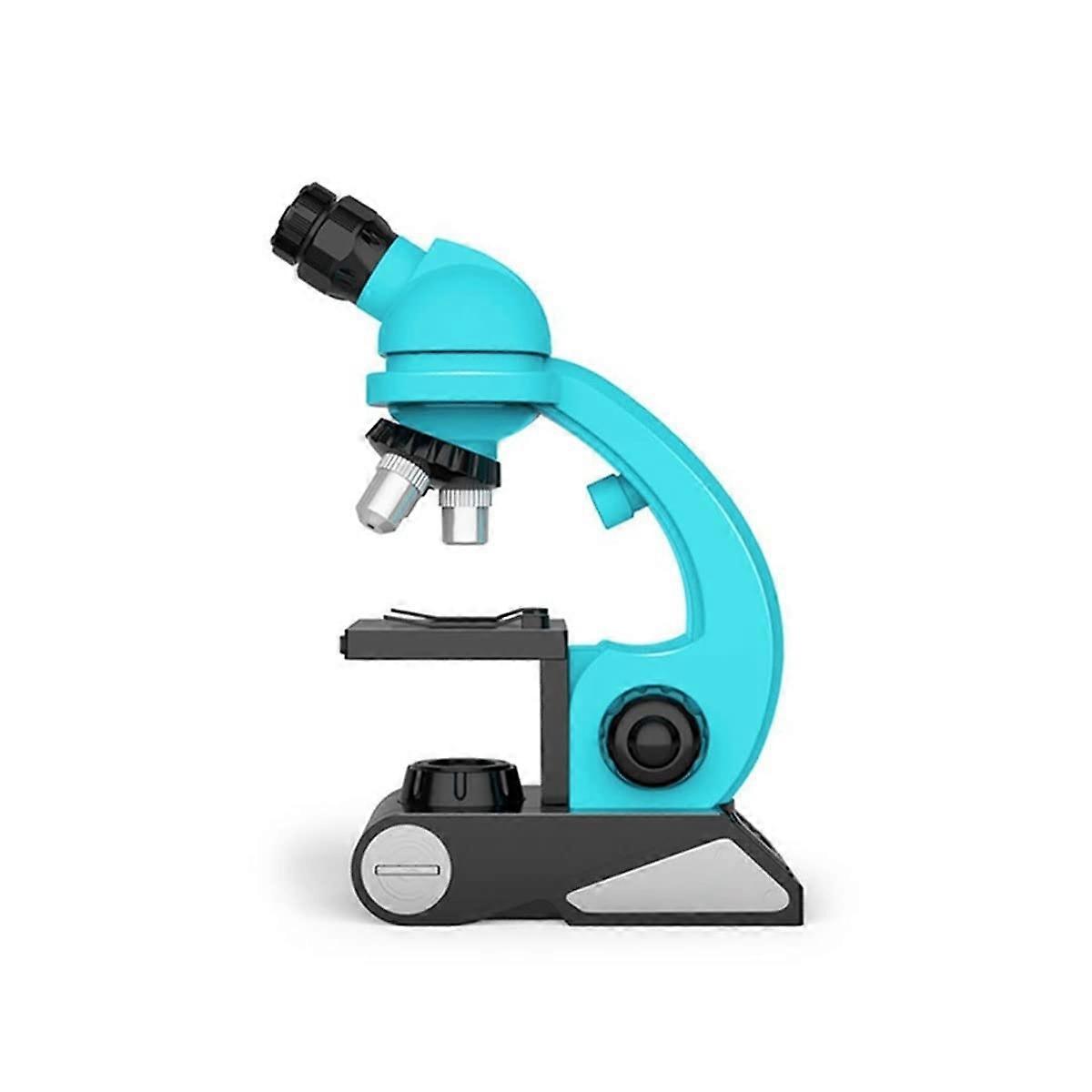 Kids Microscope Kit Blue with Accessories, Educational Student Microscope Set for Beginners