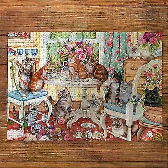 Tails from the Tea Party Jigsaw Puzzle Adults Cat Tea Party TU573