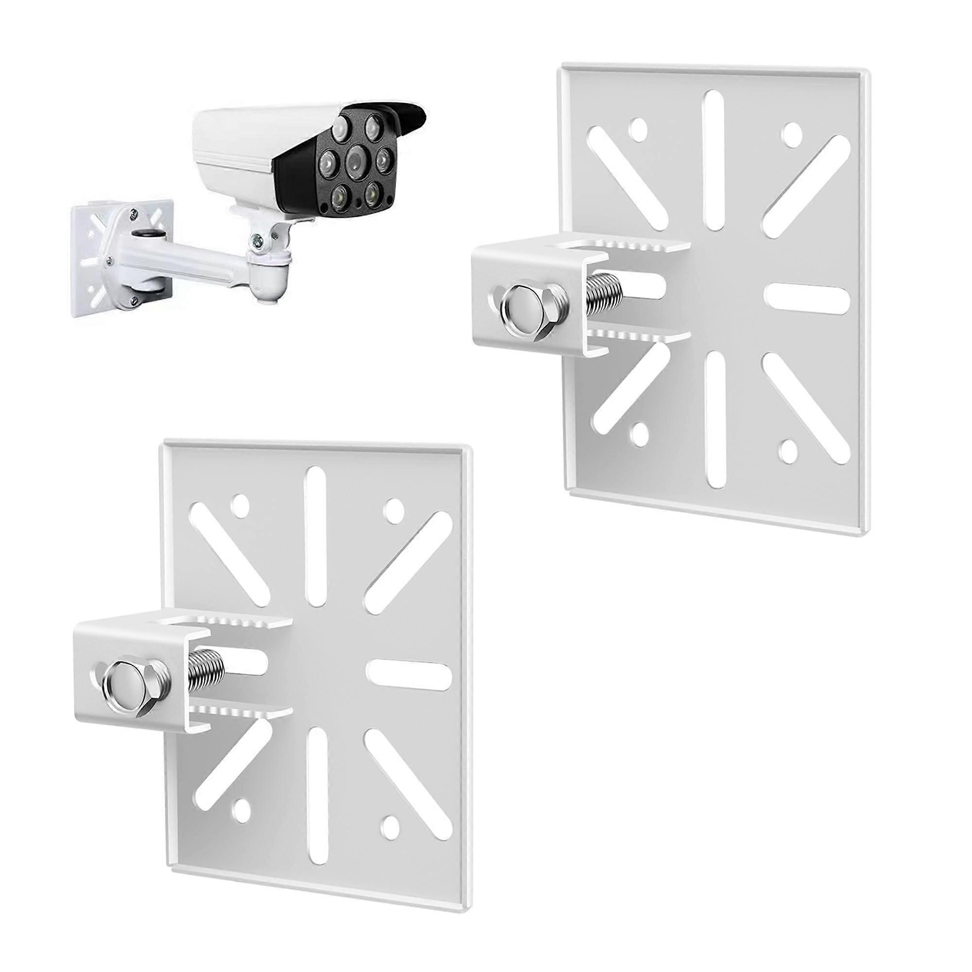 Security Camera Mount Pole Adapter, Adjustable Universal Bracket for Outdoor Surveillance, 2 Pack