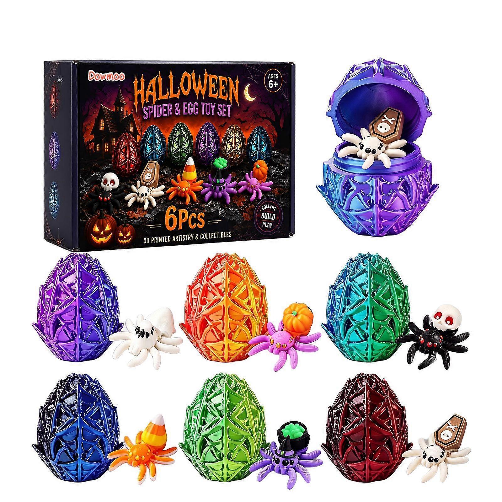 3D Printed Spider Egg Set Halloween Toy