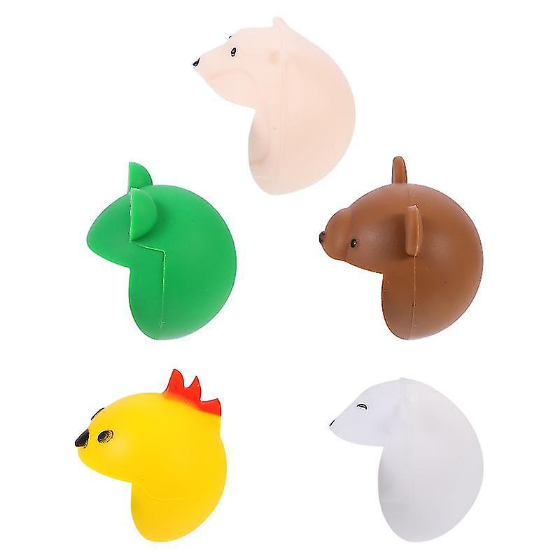 4X4x4cm Assorted Color Table Legs 1 Set 5pcs Animals Shape Silicone Baby Proofing Corner Guards (ass