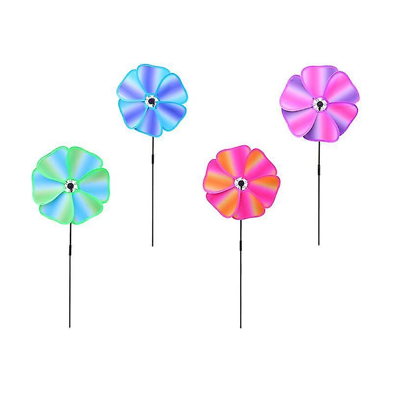 50X29x5cm Assorted Color Toy Gift Baskets 4pcs Plastic Pinwheels Colorful Windmill Toys For Kids (as
