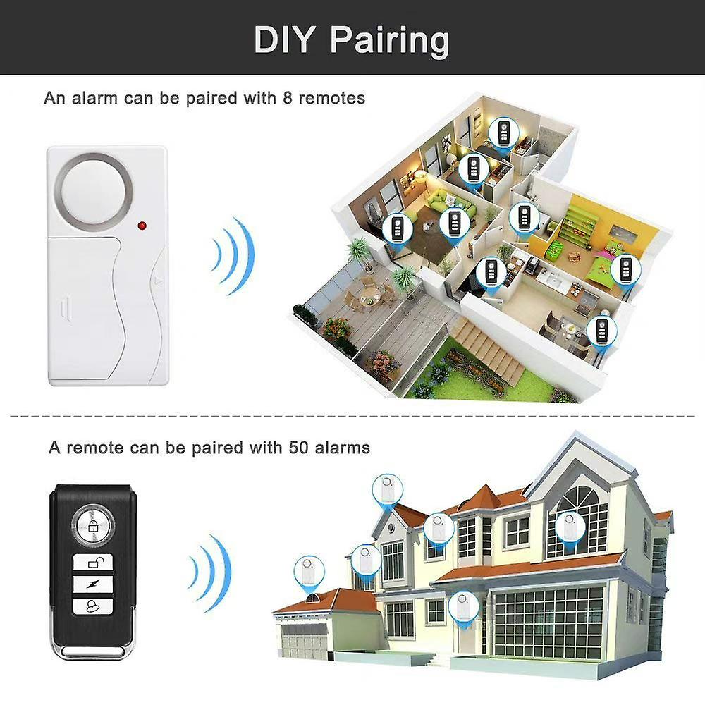 Wireless Door Alarm Doorbell Remote Control Door Window Security Alarms Suitable For Home Supermarkets Hotel
