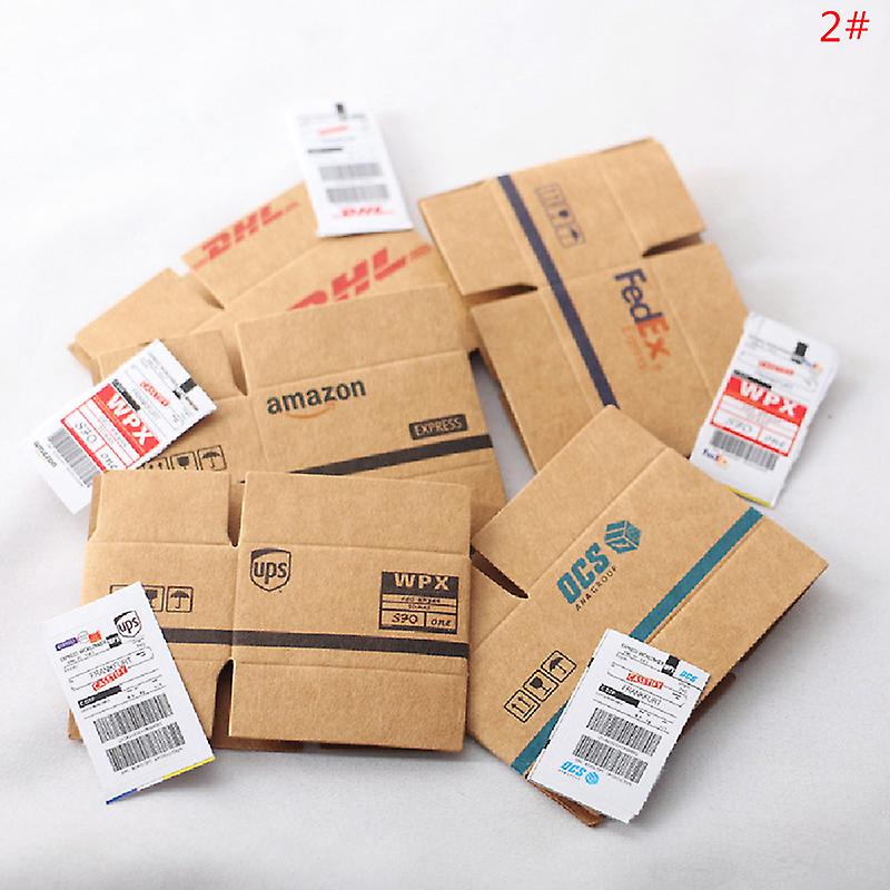 5 قطع / مجموعة ميني كرتون اكسبرس كارتون 1:12 دمية مصغرة اكسبرس مربع ديكور لعبة