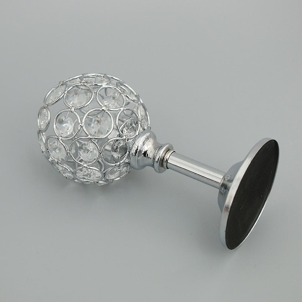 Crystal Candle Holder Tea Light Stand Candelabra Candlestick Silver - S