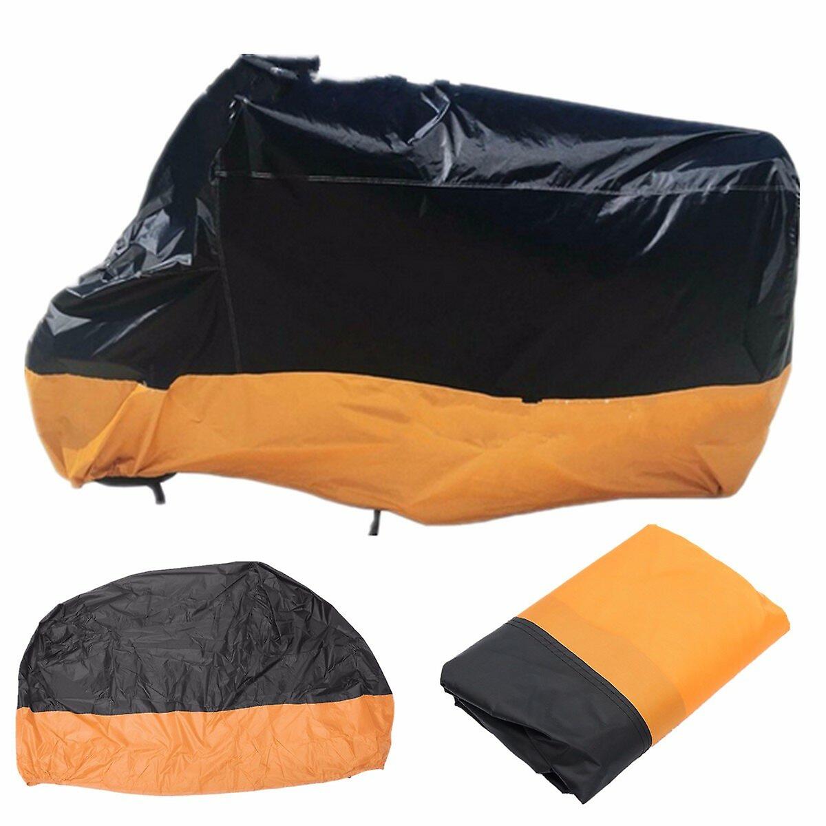 Waterproof Scooter Cover - Rain & Dust Protection, Orange/black, Sizes M-xl