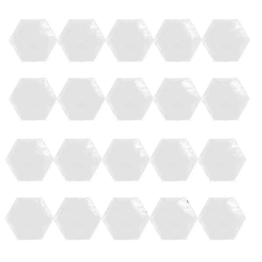 20pcs Acrylique Clair Hexagone Blank Place Cartes Décoration de mariage Pour les numéros de table Nom de l’invité