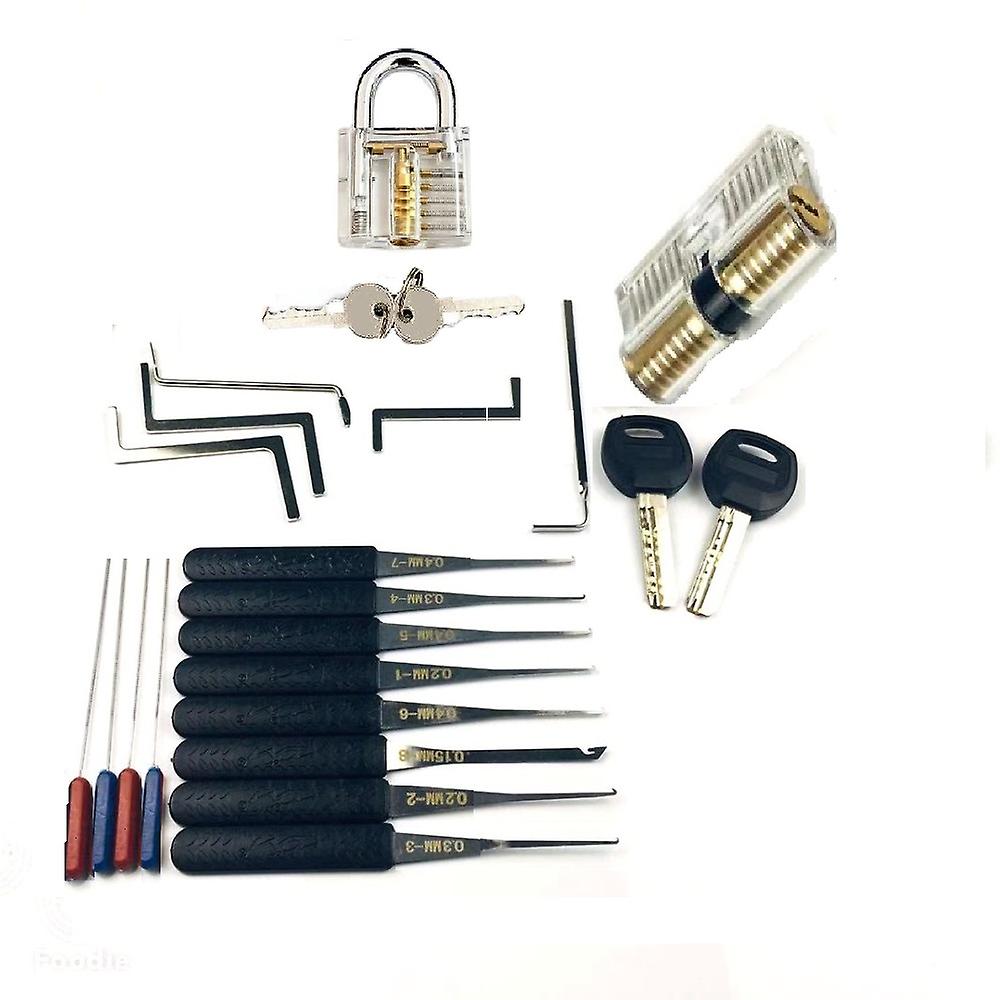 Professional Lock Pick Set Hand Tools Locksmith Tools Remove Hooks Lock Pin Broken Key Extractor  Practice Pick Lock Combination