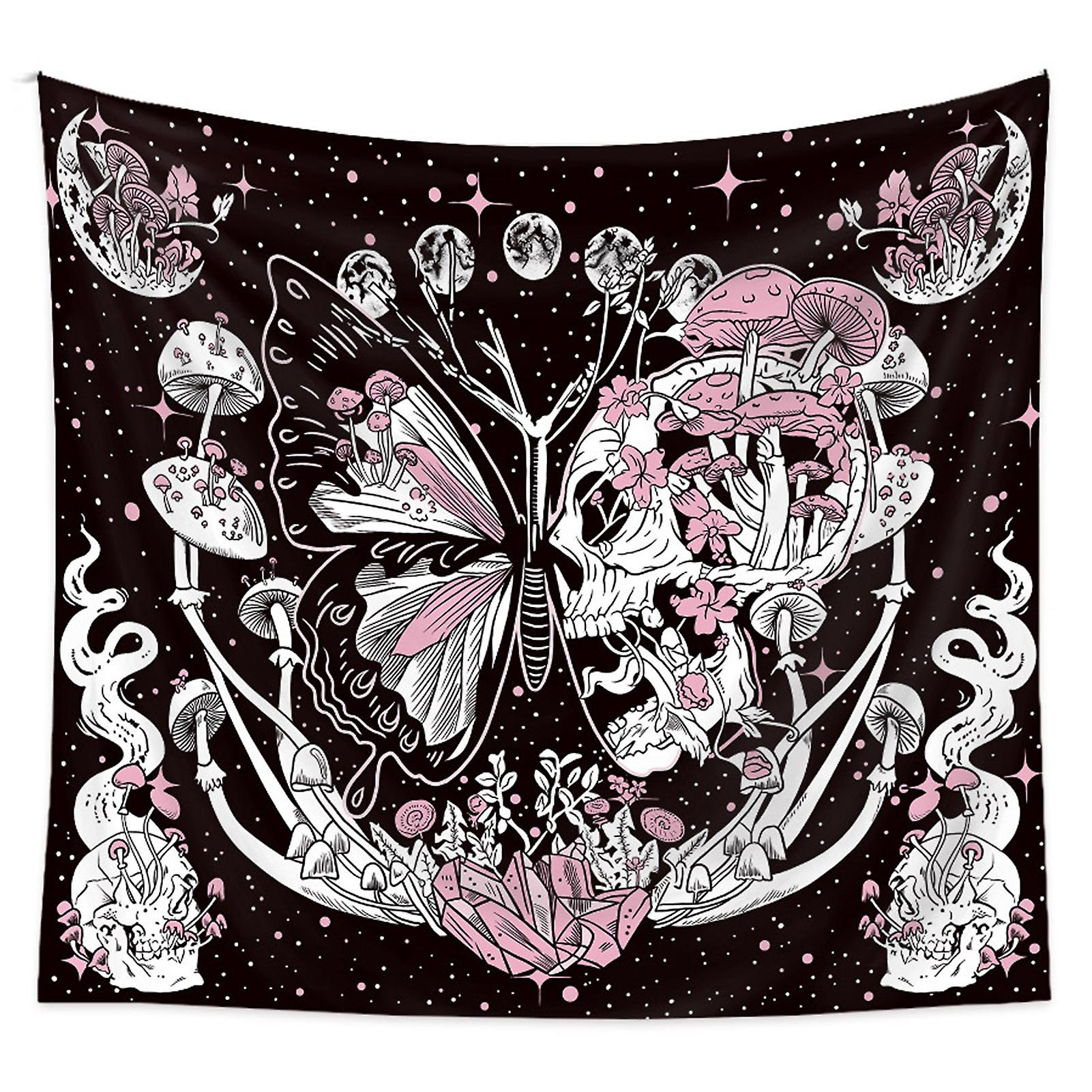 Creative Moon Butterfly Tapestry With Vivid And Clear Pattern Safe Material For Bedroom Living Room Office