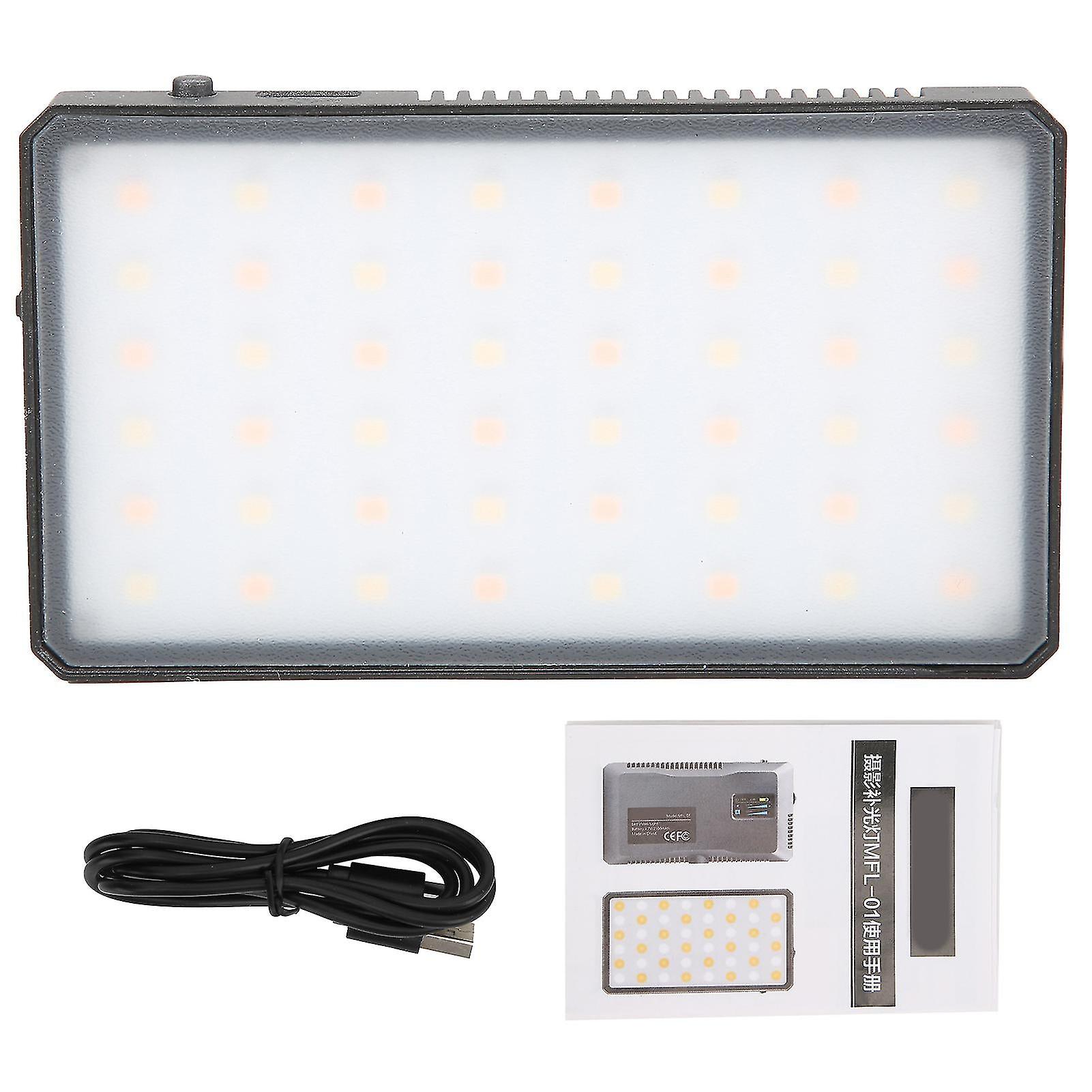 Manbily מיני וידאו אור נייד led 30006500k 2100mah אור צילום נטען עם חור בורג 1/4 אינץ '